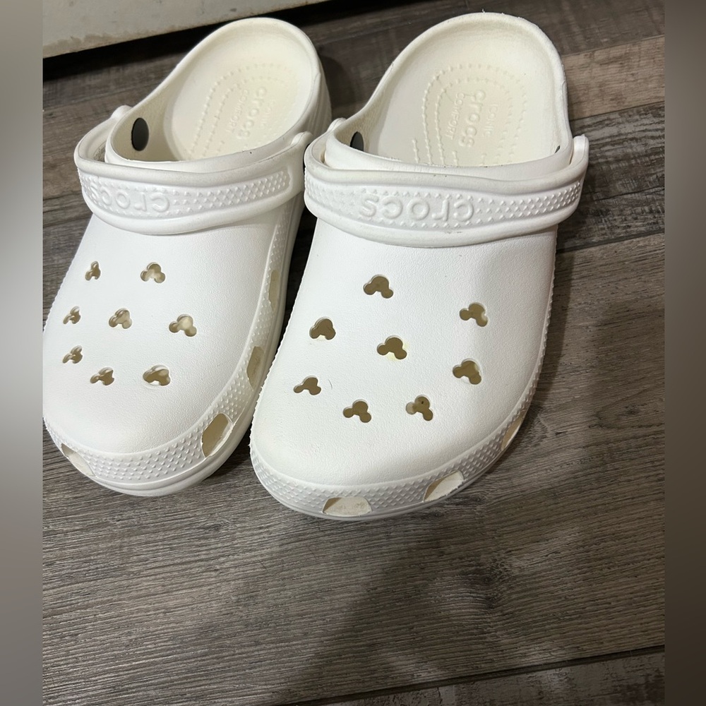Disney Mickey Mouse CROCS Classic White Clogs - Picture 3 of 11